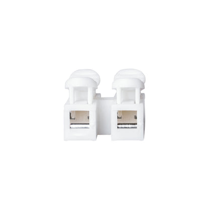 FAST-CONNECT 69905 Διπλή Κλέμα Ταχείας Σύνδεσης & Διακλάδωσης Καλωδίων - 2 x Είσοδοι & 2 x Έξοδοι με Συμβατή Διατομή Καλωδίων 0.2mm² έως 1mm² - 250V 2A Max - Μ2 x Π1.7 x Υ1.3cm - Λευκό - Πακέτο 20 Τεμαχίων