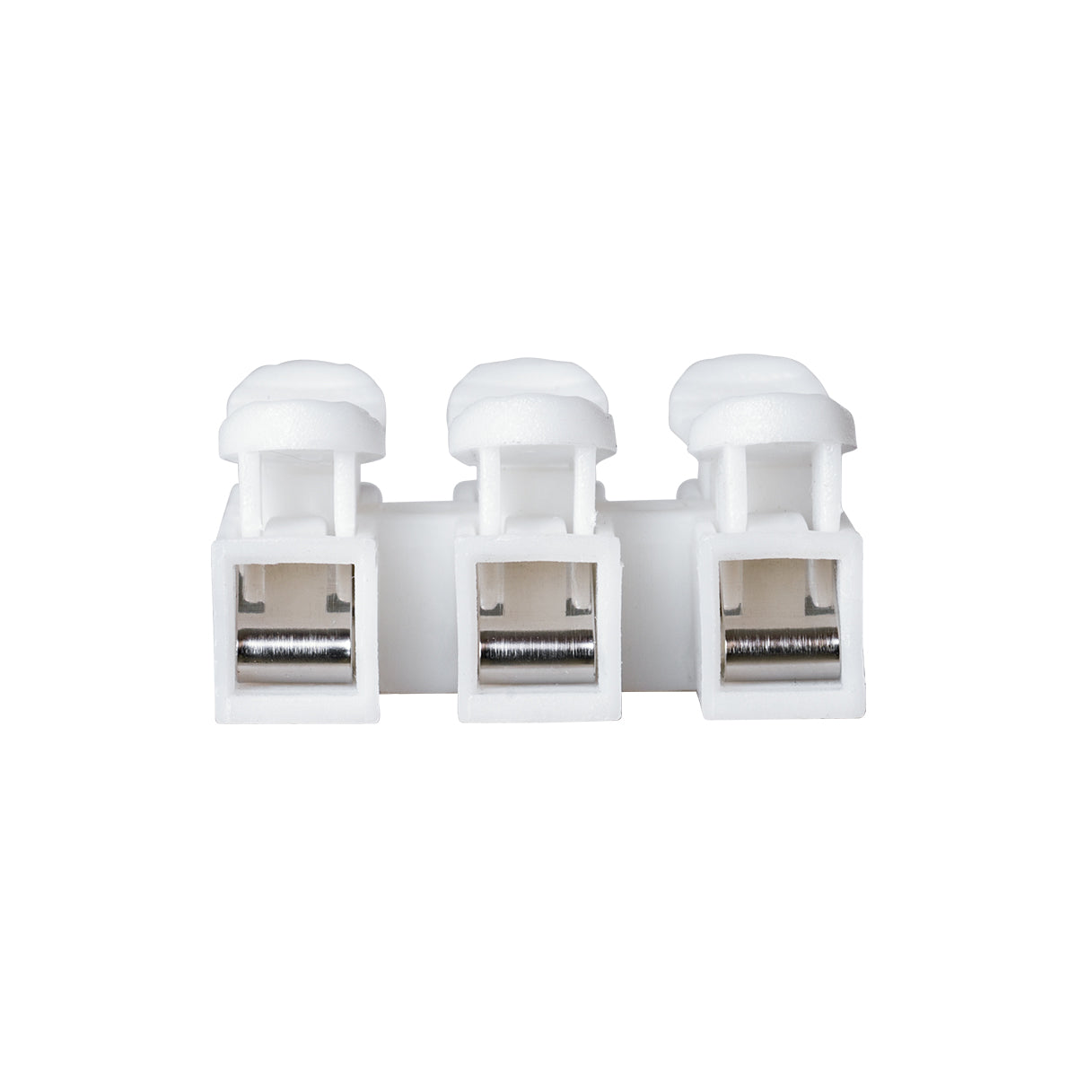 FAST-CONNECT 69906 Τριπλή Κλέμα Ταχείας Σύνδεσης & Διακλάδωσης Καλωδίων - 3 x Είσοδοι & 3 x Έξοδοι με Συμβατή Διατομή Καλωδίων 0.2mm² έως 1mm² - 250V 2A Max - Μ2 x Π2.7 x Υ1.9cm - Λευκό - Πακέτο 20 Τεμαχίων