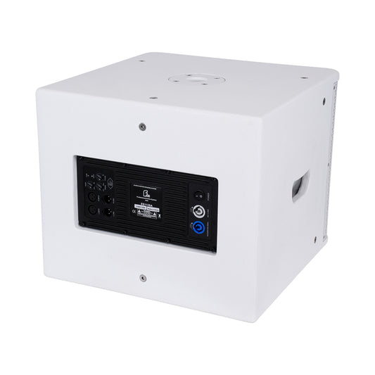 FDB ES112SA 98007 Facilities Speaker - Ενεργό Αυτοενισχυόμενο Ηχείο Subwoofer Εγκαταστάσεων Επιδαπέδιο με Ψηφιακό Ενισχυτή BA1.6 AC 220V/50-60Hz - 600W RMS (1400W Peak) - 1 x 12" Inches LF - IP20 - Λευκό - Μ44.5 x Π44.5 x Υ37.5
