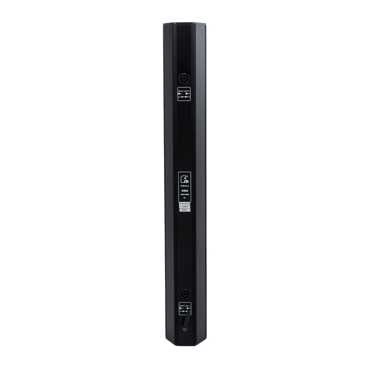 FDB K803 98024 PA Speaker - Παθητικό Ηχείο Column Κολωνάτο Επιτοίχιο & Επιδαπέδιο 8Ω - 200W RMS (800W Peak) - 8 x 3" Inches Mid & HF - IP20 - Μαύρο - Μ10 x Π11 x Υ75