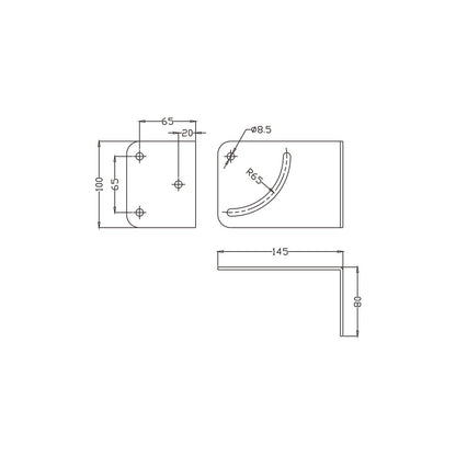 FDB K803-WB7 98029 Speaker Base Wall Bracket - Επιτοίχια Ρυθμιζόμενη Βάση Ηχείου για Τοποθέτηση Συστήματος Κολωνάτων Ηχείων K803 - IP20 - Μαύρο - Μ10 x Π8 x Υ14.5