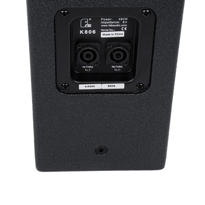 FDB K806 98027 PA Speaker - Παθητικό Ηχείο Column Κολωνάτο Επιτοίχιο & Επιδαπέδιο 6Ω - 480W RMS (1920W Peak) - 6 x 6" Inches Mid & 2 x 1.7" Inches HF - IP20 - Μαύρο - Μ15.8 x Π24.2 x Υ129