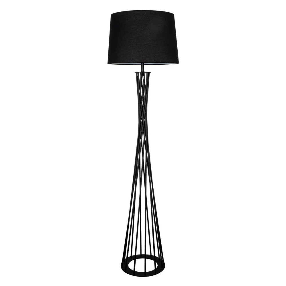 FLC 8261 BK ΔΑΠΕΔΟΥ ΜΕΤΑΛΛΙΚΟ ΜΑΥΡΟ ΜΕ ΚΑΠΕΛΟ 1xΕ27 Φ40x165