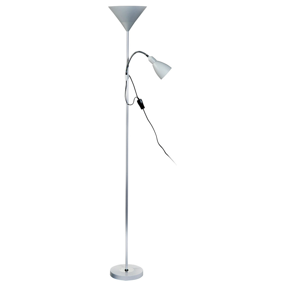 FLC 940 WH ΔΑΠΕΔΟΥ 2/Φ ΛΕΥΚΟ ΜΕ ΠΛΑΣΤΙΚΑ ΚΑΠΕΛΑ 1xΕ27+1xΕ14 Φ35x176