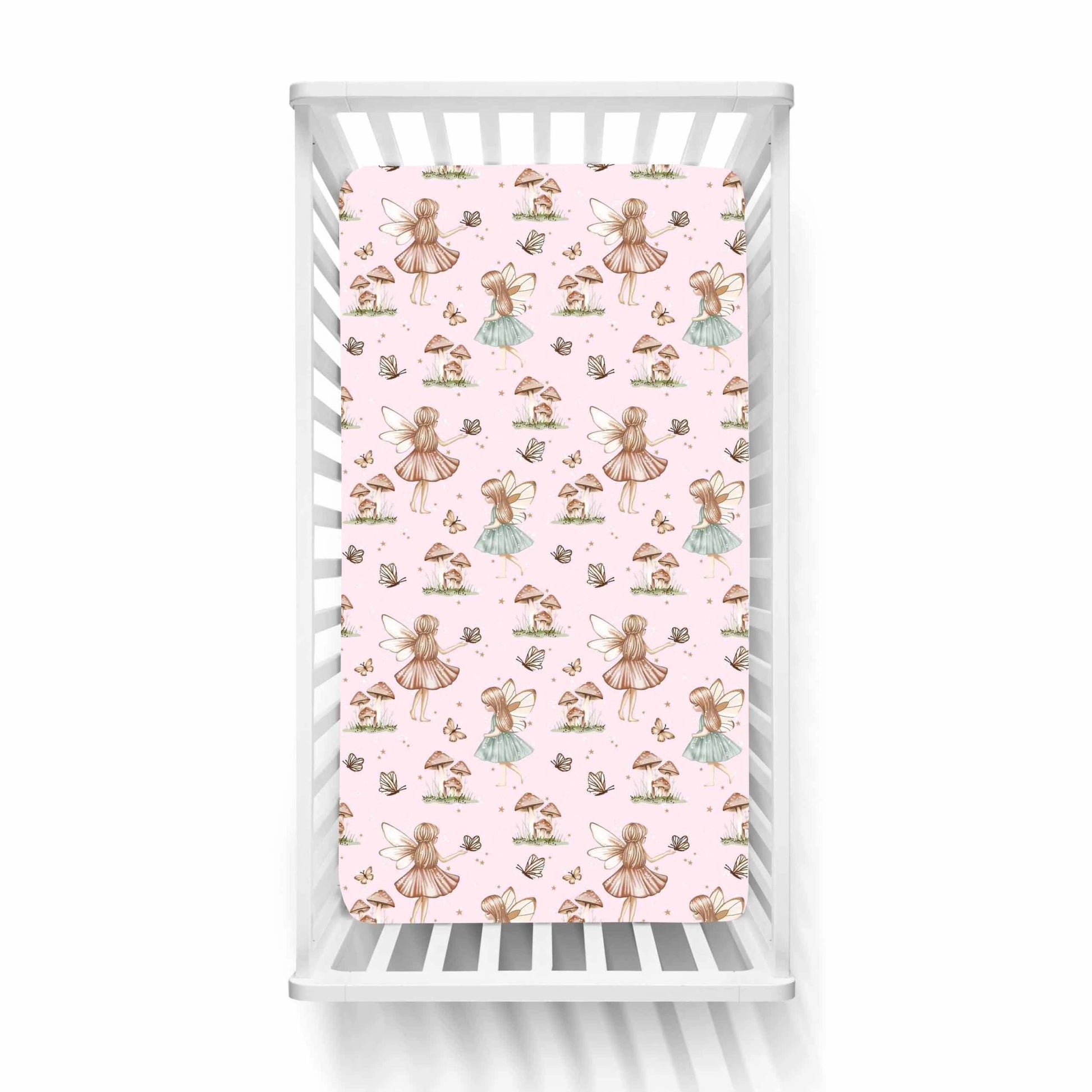 Βρεφικά Σετ Σεντόνι Κούνιας με Λάστιχο Fairy Girl