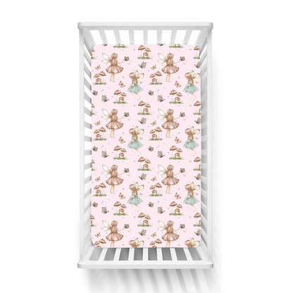 Βρεφικά Σετ Σεντόνι Κούνιας με Λάστιχο Fairy Girl