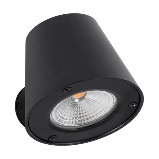 GARDENIA 60799 Φωτιστικό Τοίχου - Απλίκα Αρχιτεκτονικού Φωτισμού Εσωτερικού/Εξωτερικού Χώρου Up or Down LED 7W 700lm 60° AC220-240V Αδιάβροχο IP65 - Σώμα Αλουμινίου & Tempered Glass - Μ9.5 x Π13 x Υ7.7cm - Θερμό Λευκό 2700K - Μαύρο - Bridgelux Chip