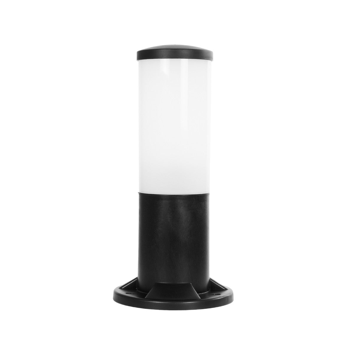 GARDENIO 203-0249 Μοντέρνο Επιδαπέδιο Φωτιστικό Κολωνάκι Κήπου Μονόφωτο 1 x E27 IP44 Μαύρο Πλαστικό - Μ15 x Π15 x Υ31