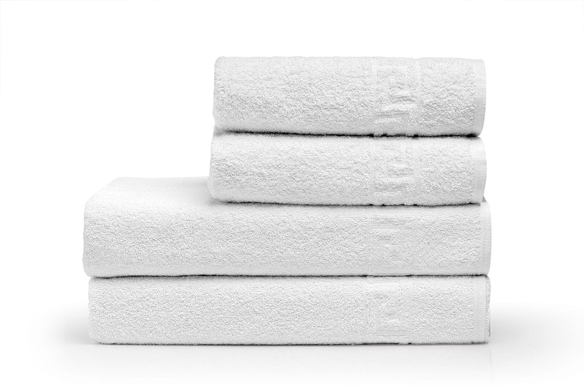 Πετσέτα Προσώπου Ξενοδοχείου Gentle 500gsm Greek Border Art Ε3008 100% Cotton 50x95εκ Λευκό