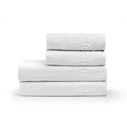 Πετσέτα Μπάνιου Ξενοδοχείου Gentle 500gsm Greek Border Art Ε3009 100% Cotton 70x140εκ Λευκό