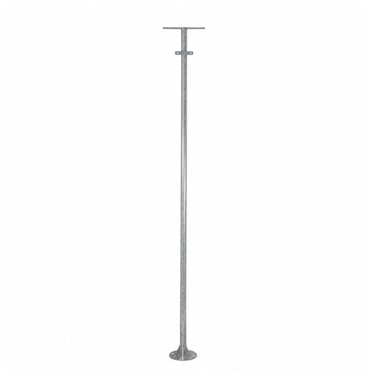 HELIOS-280 GLB-000-0001 Galvanized Metal Lighting Pole for Outdoor Photovoltaic Floodlight - Silver Galvanized - L35 × W25 × H280