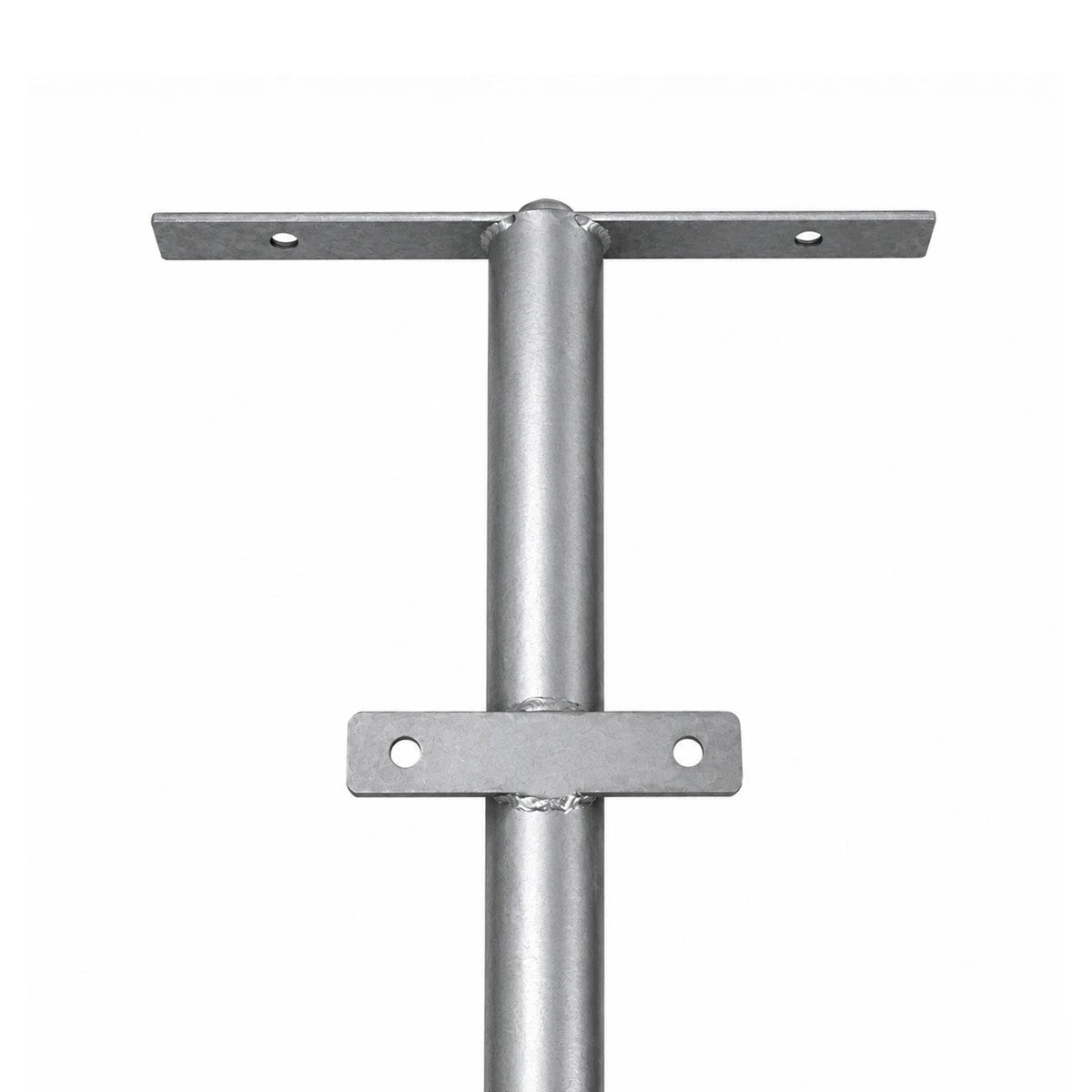 HELIOS-280 GLB-000-0001 Galvanized Metal Lighting Pole for Outdoor Photovoltaic Floodlight - Silver Galvanized - L35 × W25 × H280
