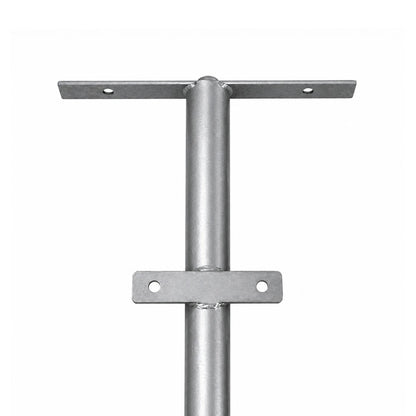 HELIOS-280 GLB-000-0001 Galvanized Metal Lighting Pole for Outdoor Photovoltaic Floodlight - Silver Galvanized - L35 × W25 × H280