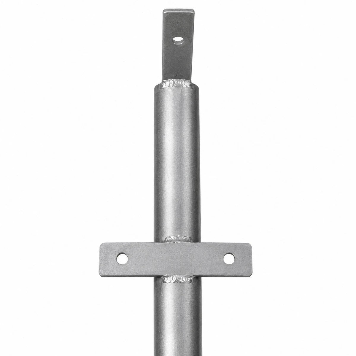 HELIOS-280 GLB-000-0001 Galvanized Metal Lighting Pole for Outdoor Photovoltaic Floodlight - Silver Galvanized - L35 × W25 × H280