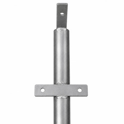 HELIOS-280 GLB-000-0001 Galvanized Metal Lighting Pole for Outdoor Photovoltaic Floodlight - Silver Galvanized - L35 × W25 × H280