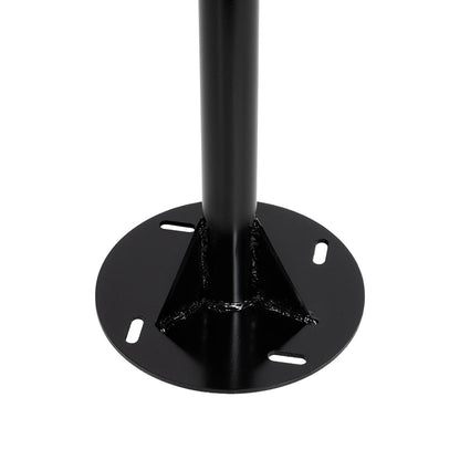 HELIOS-280 GLB-000-0002 Galvanized Steel Lighting Pole for Outdoor Solar Floodlight - RAL 9005 Matte Black - L35 × W25 × H280