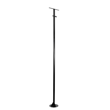 HELIOS-280 GLB-000-0002 Galvanized Steel Lighting Pole for Outdoor Solar Floodlight - RAL 9005 Matte Black - L35 × W25 × H280