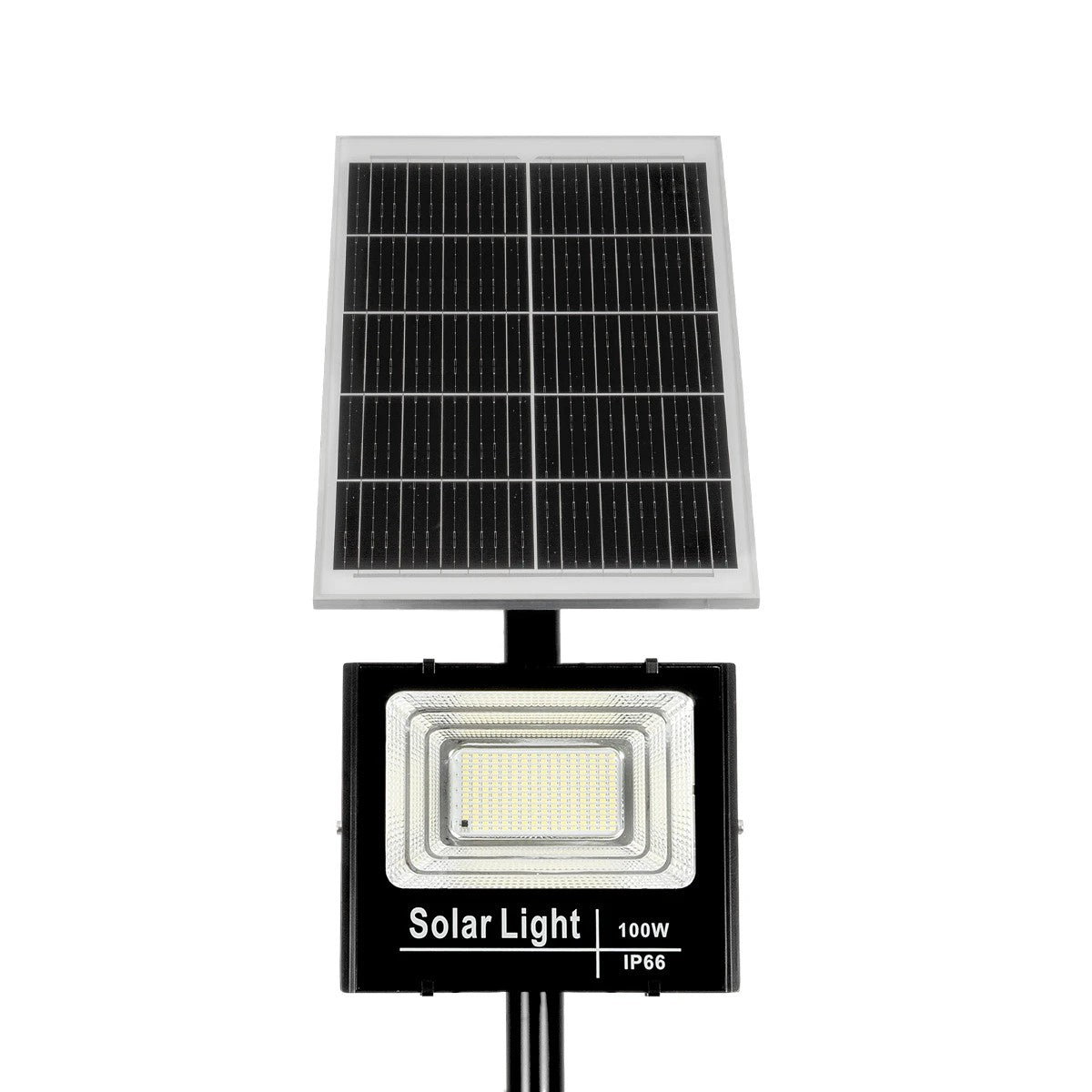 HELIOS-280 GLB-000-0002 Galvanized Steel Lighting Pole for Outdoor Solar Floodlight - RAL 9005 Matte Black - L35 × W25 × H280