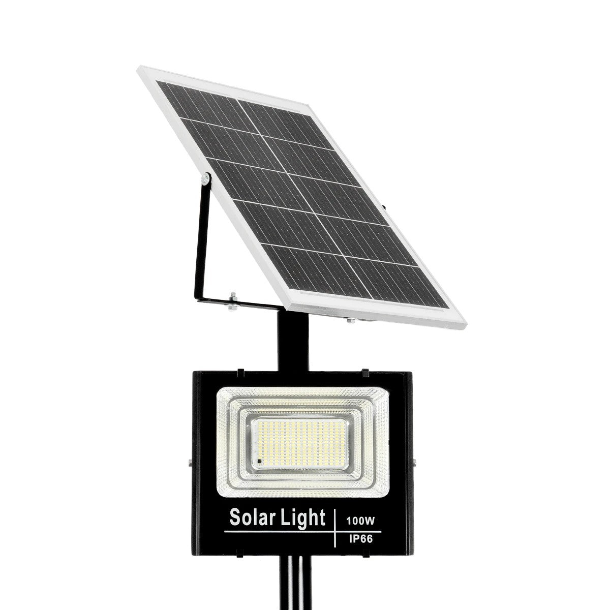 HELIOS-280 GLB-000-0002 Galvanized Steel Lighting Pole for Outdoor Solar Floodlight - RAL 9005 Matte Black - L35 × W25 × H280