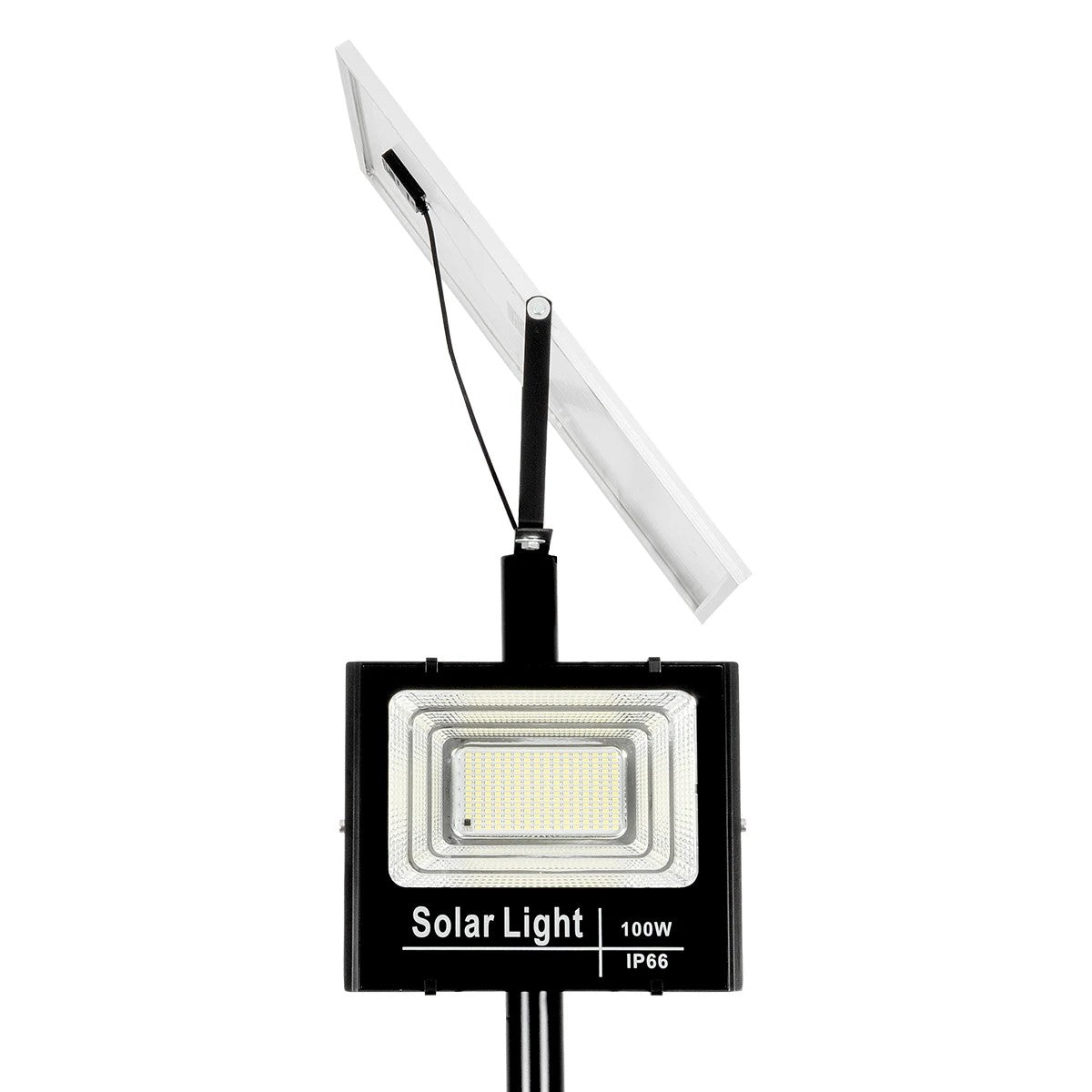 HELIOS-280 GLB-000-0002 Galvanized Steel Lighting Pole for Outdoor Solar Floodlight - RAL 9005 Matte Black - L35 × W25 × H280