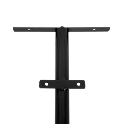 HELIOS-280 GLB-000-0002 Galvanized Steel Lighting Pole for Outdoor Solar Floodlight - RAL 9005 Matte Black - L35 × W25 × H280