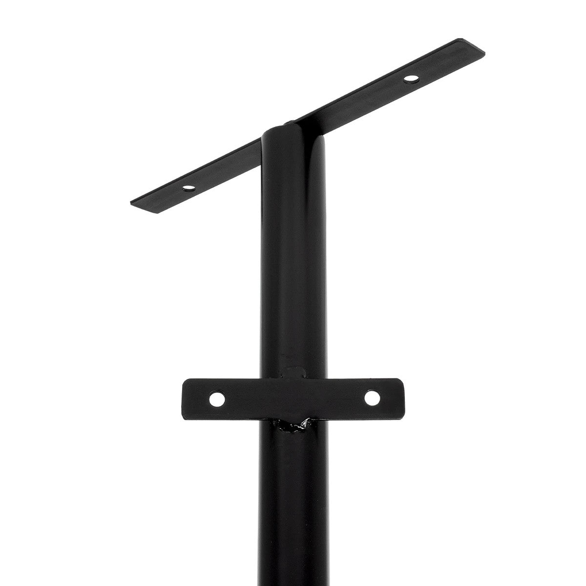 HELIOS-280 GLB-000-0002 Galvanized Steel Lighting Pole for Outdoor Solar Floodlight - RAL 9005 Matte Black - L35 × W25 × H280