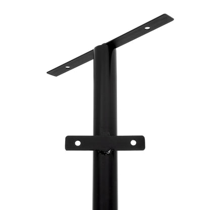HELIOS-280 GLB-000-0002 Galvanized Steel Lighting Pole for Outdoor Solar Floodlight - RAL 9005 Matte Black - L35 × W25 × H280