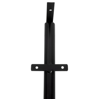 HELIOS-280 GLB-000-0002 Galvanized Steel Lighting Pole for Outdoor Solar Floodlight - RAL 9005 Matte Black - L35 × W25 × H280