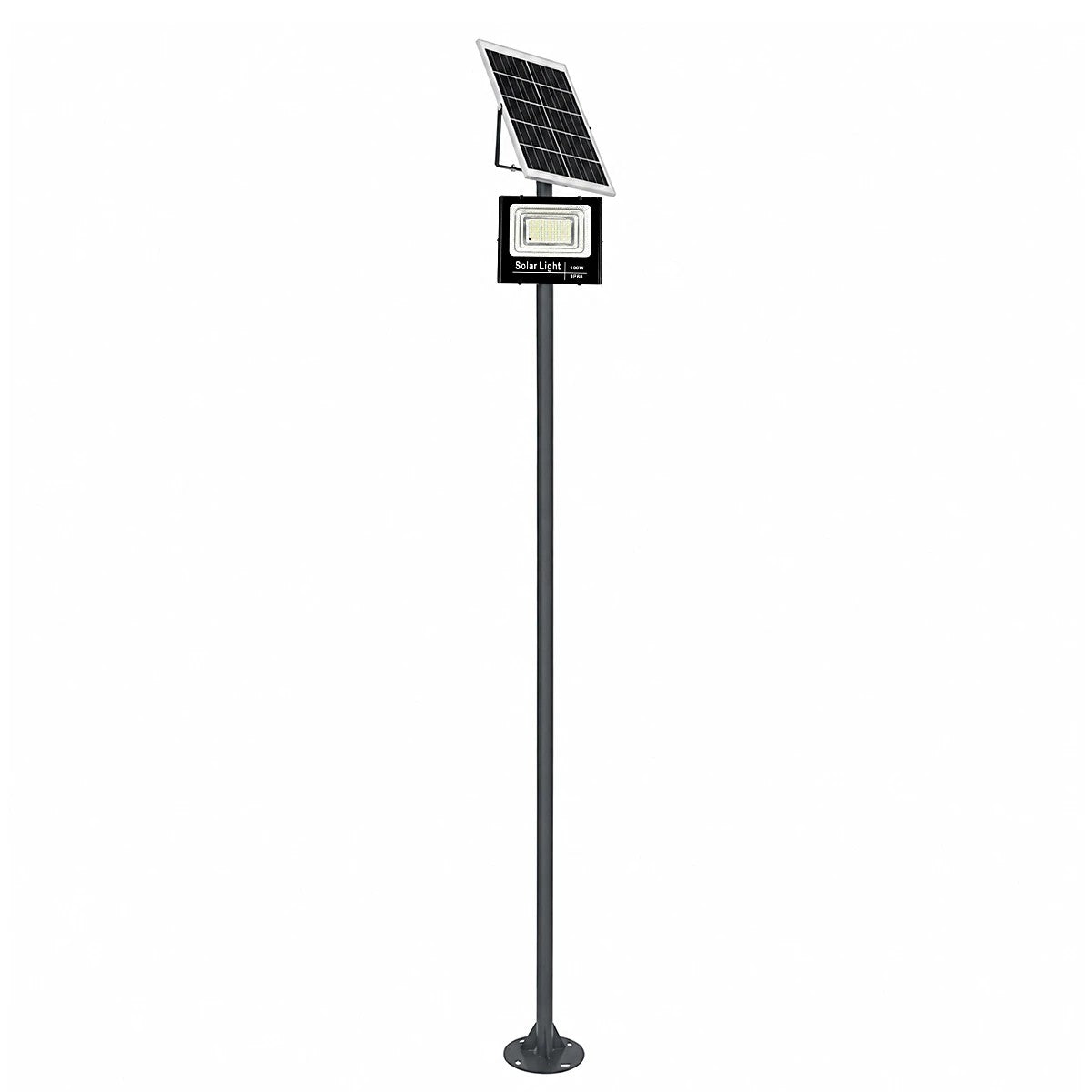 HELIOS-280 GLB-000-0003 Galvanized Steel Lighting Pole for Outdoor Solar Floodlight - RAL 7016 Anthracite Grey - L35 × W25 × H280