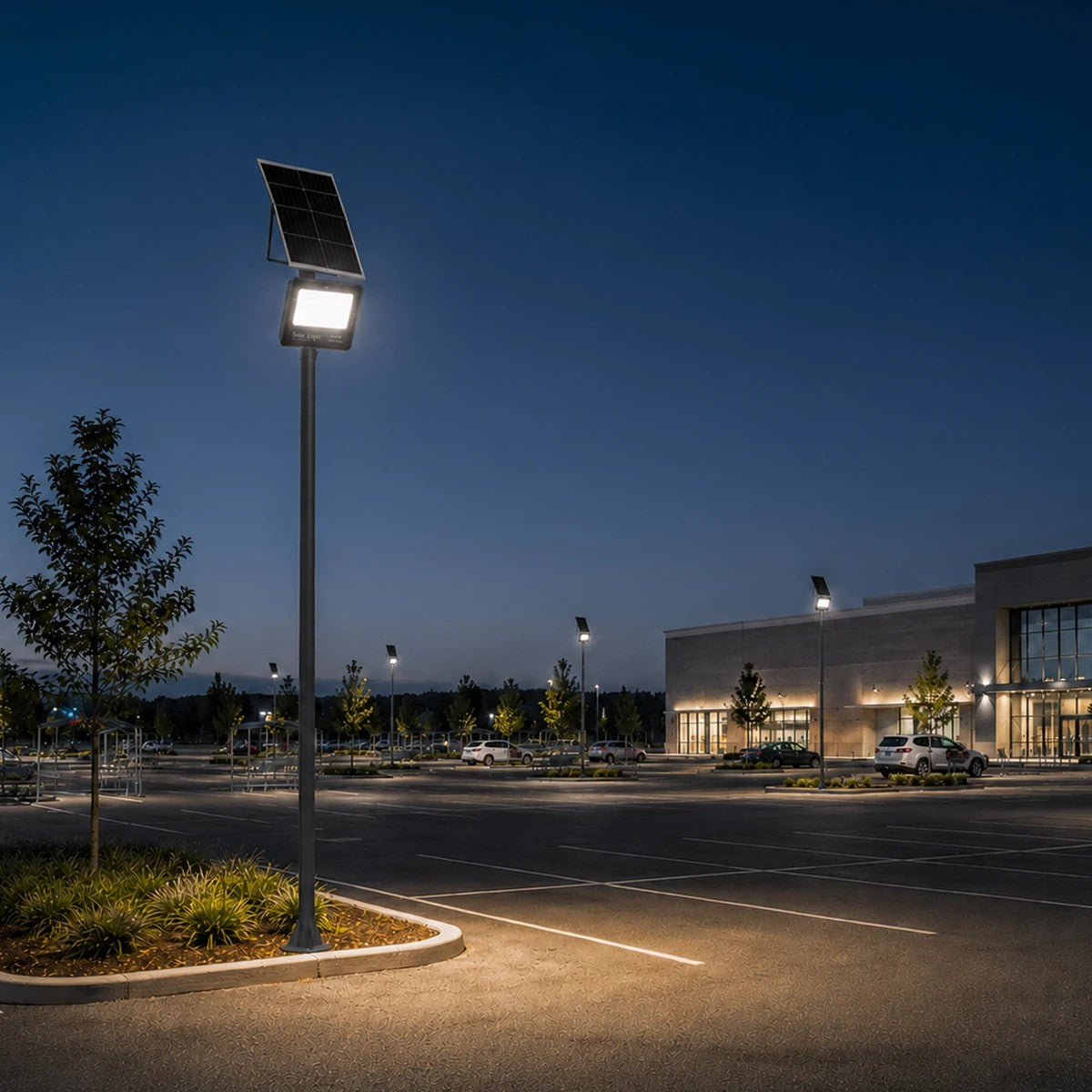 HELIOS-280 GLB-000-0003 Galvanized Steel Lighting Pole for Outdoor Solar Floodlight - RAL 7016 Anthracite Grey - L35 × W25 × H280