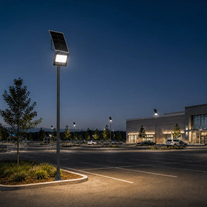 HELIOS-280 GLB-000-0003 Galvanized Steel Lighting Pole for Outdoor Solar Floodlight - RAL 7016 Anthracite Grey - L35 × W25 × H280