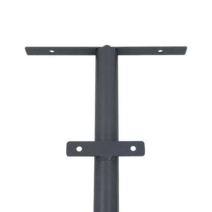 HELIOS-280 GLB-000-0003 Galvanized Steel Lighting Pole for Outdoor Solar Floodlight - RAL 7016 Anthracite Grey - L35 × W25 × H280