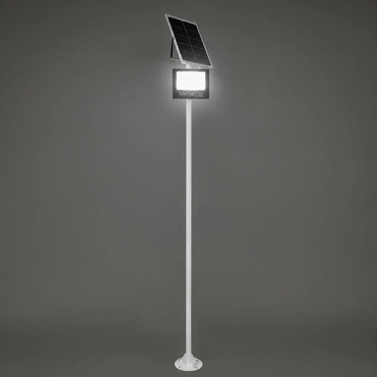 HELIOS-280 GLB-000-0004 Μεταλλικός Γαλβανισμένος Στύλος Φωτισμού για Φωτοβολταϊκό Προβολέα Εξωτερικού Χώρου - RAL 9016 Λευκό Ματ - Μ35 × Π25 × Υ280