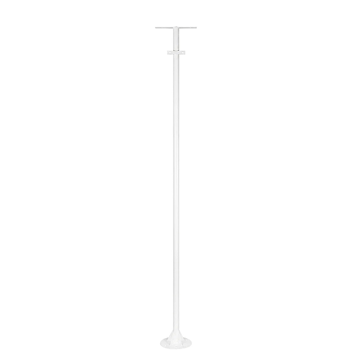 HELIOS-280 GLB-000-0004 Galvanized Metal Lighting Pole for Outdoor Photovoltaic Projector - RAL 9016 Matte White - L35 × W25 × H280