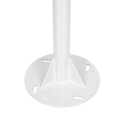 HELIOS-280 GLB-000-0004 Galvanized Metal Lighting Pole for Outdoor Photovoltaic Projector - RAL 9016 Matte White - L35 × W25 × H280