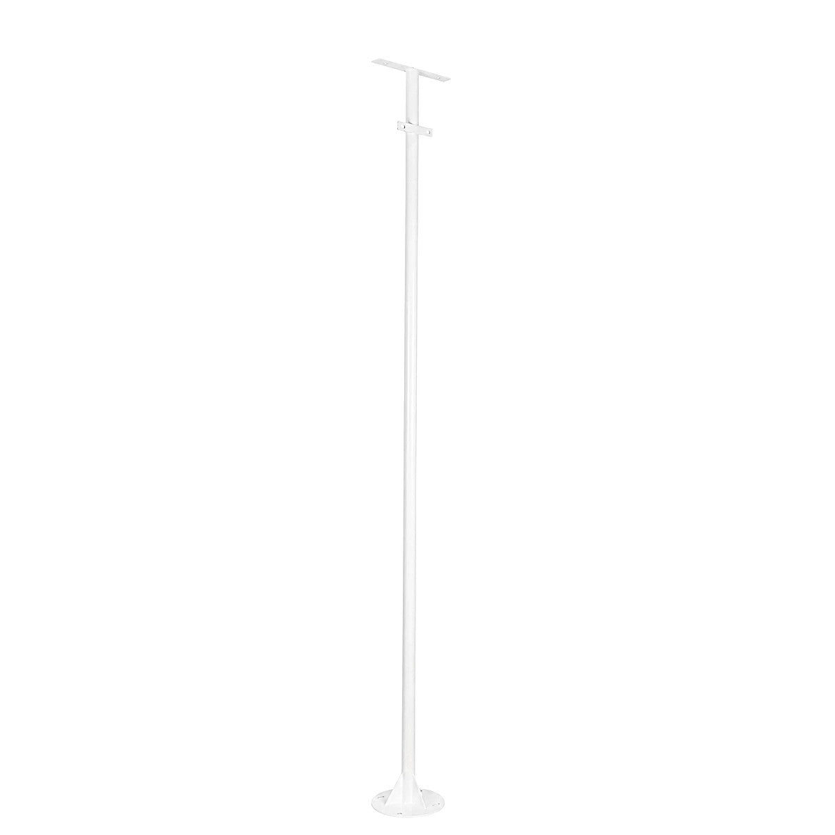 HELIOS-280 GLB-000-0004 Galvanized Metal Lighting Pole for Outdoor Photovoltaic Projector - RAL 9016 Matte White - L35 × W25 × H280
