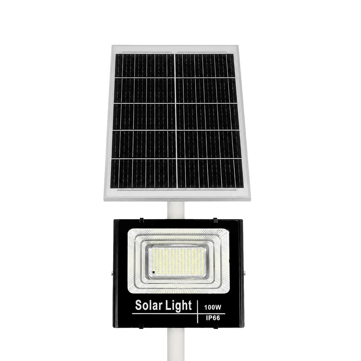 HELIOS-280 GLB-000-0004 Galvanized Metal Lighting Pole for Outdoor Photovoltaic Projector - RAL 9016 Matte White - L35 × W25 × H280