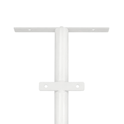 HELIOS-280 GLB-000-0004 Galvanized Metal Lighting Pole for Outdoor Photovoltaic Projector - RAL 9016 Matte White - L35 × W25 × H280
