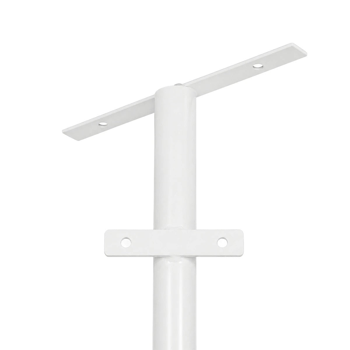 HELIOS-280 GLB-000-0004 Galvanized Metal Lighting Pole for Outdoor Photovoltaic Projector - RAL 9016 Matte White - L35 × W25 × H280