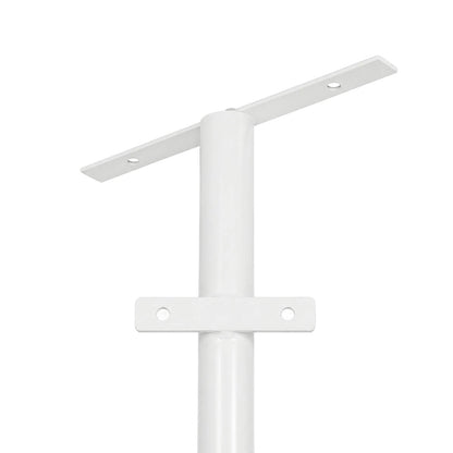 HELIOS-280 GLB-000-0004 Galvanized Metal Lighting Pole for Outdoor Photovoltaic Projector - RAL 9016 Matte White - L35 × W25 × H280