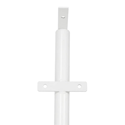 HELIOS-280 GLB-000-0004 Galvanized Metal Lighting Pole for Outdoor Photovoltaic Projector - RAL 9016 Matte White - L35 × W25 × H280