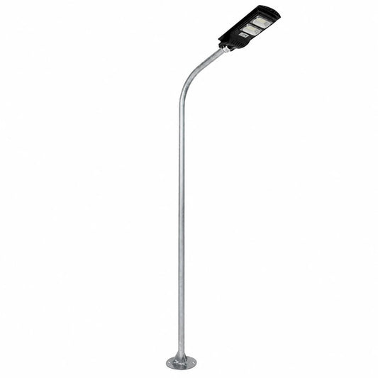 URBANO-280 GLB-000-0007 Μεταλλικός Γαλβανισμένος Στύλος Φωτισμού για Φωτοβολταϊκό Φωτιστικό Δρόμου Εξωτερικού Χώρου - Ασημί Γαλβανιζέ - Μ84 x Π25 x Υ280