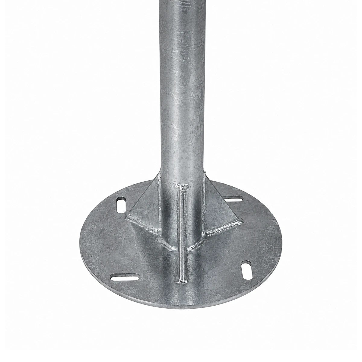 URBANO-280 GLB-000-0007 Galvanized Metal Lighting Pole for Outdoor Solar Street Light - Silver Galvanized - L84 x W25 x H280
