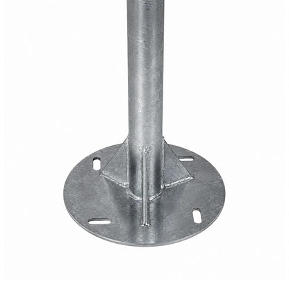 URBANO-280 GLB-000-0007 Galvanized Metal Lighting Pole for Outdoor Solar Street Light - Silver Galvanized - L84 x W25 x H280