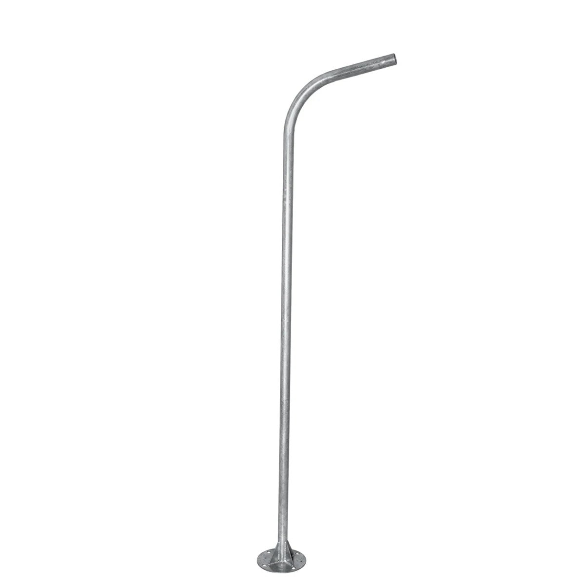 URBANO-280 GLB-000-0007 Galvanized Metal Lighting Pole for Outdoor Solar Street Light - Silver Galvanized - L84 x W25 x H280