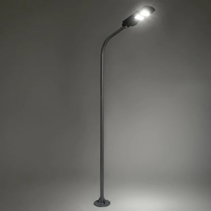 URBANO-280 GLB-000-0009 Galvanized Steel Lighting Pole for Outdoor Solar Street Light - RAL 7016 Anthracite Grey - L84 x W25 x H280