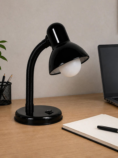 STUDENT GLB-102-0007 Modern Table Lamp with E27 Socket 1 x E27 AC 220-240V IP20 - Black - L14 x W14 x H32