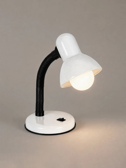 STUDENT GLB-102-0008 Modern Table Lamp with E27 Socket 1 x E27 AC 220-240V IP20 - White & Black - L14 x W14 x H32