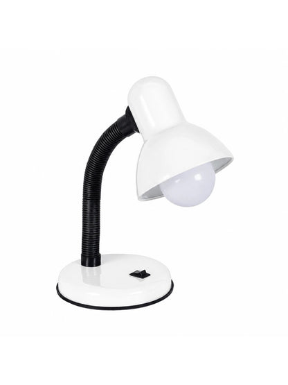STUDENT GLB-102-0008 Modern Table Lamp with E27 Socket 1 x E27 AC 220-240V IP20 - White & Black - L14 x W14 x H32