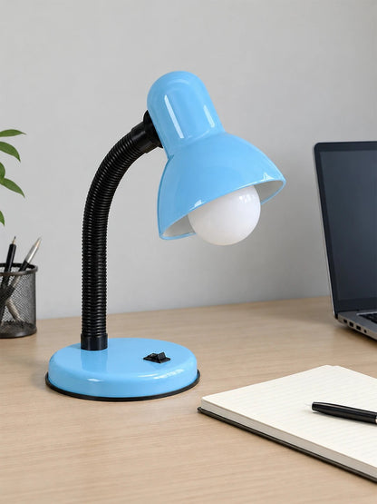 STUDENT GLB-102-0009 Modern Table Lamp with 1 x E27 Socket AC 220-240V IP20 - Light Blue & Black - L14 x W14 x H32